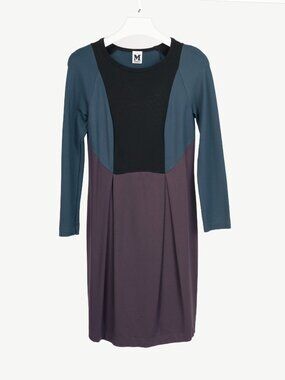 M Missoni Blue & Purple Colourblock Jersey Dress